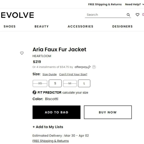 Women's Heartloom Aria Faux Fur Jacket - Sz. L - MSRP $219 - Picture 2 of 8